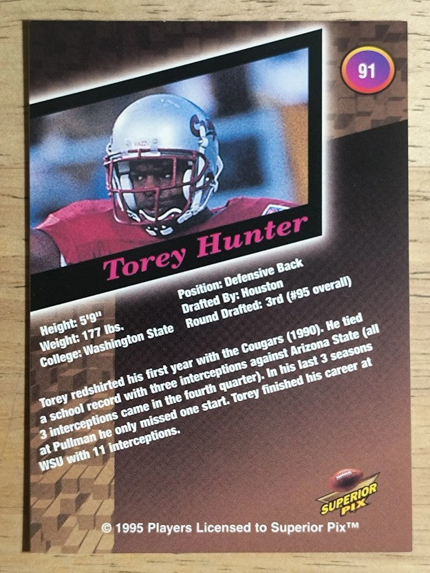 1995 Superior Pix #91 Torey Hunter