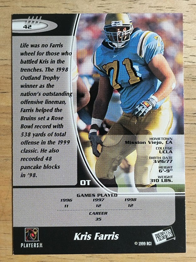 1999 Press Pass #42 Kris Farris