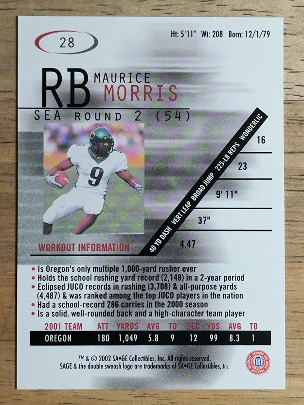 2002 SAGE #28 Maurice Morris