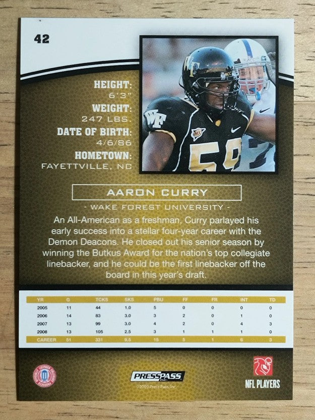 2009 Press Pass Reflectors #42 Aaron Curry