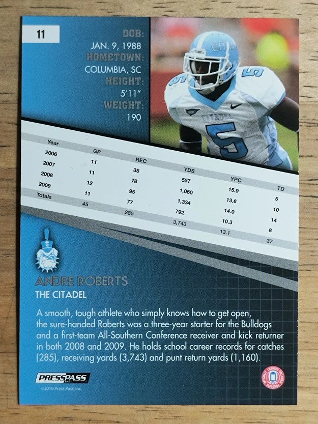 2010 Press Pass #11 Andre Roberts