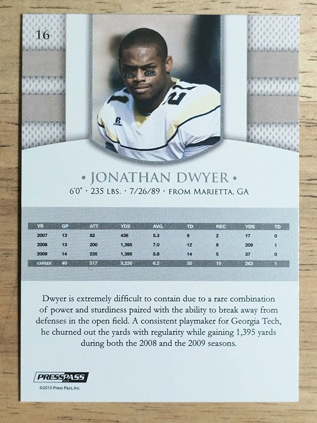 2010 Press Pass PE #16 Jonathan Dwyer