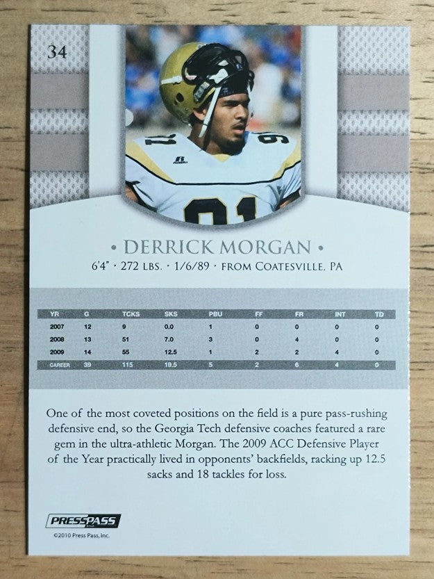 2010 Press Pass PE #34 Derrick Morgan