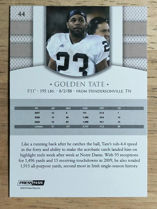 2010 Press Pass PE #44 Golden Tate