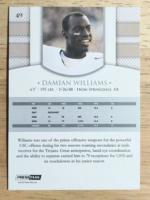 2010 Press Pass PE #49 Damian Williams
