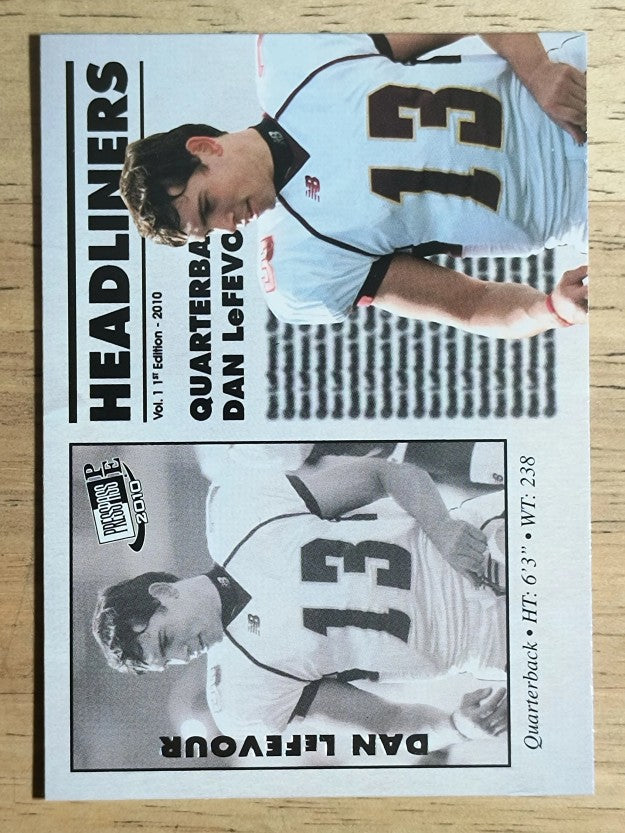 2010 Press Pass PE Headliners #HL3 Dan LeFevour