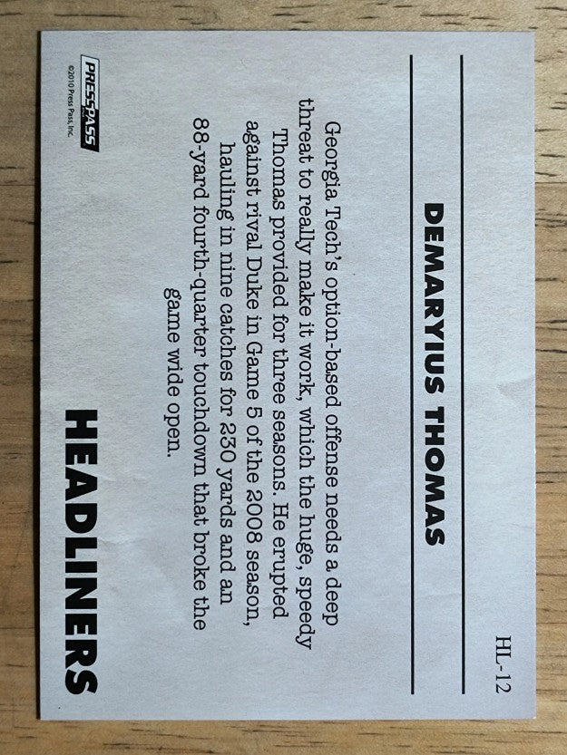 2010 Press Pass PE Headliners #HL12 Demaryius Thomas