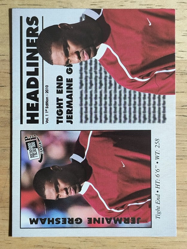 2010 Press Pass PE Headliners #HL23 Jermaine Gresham