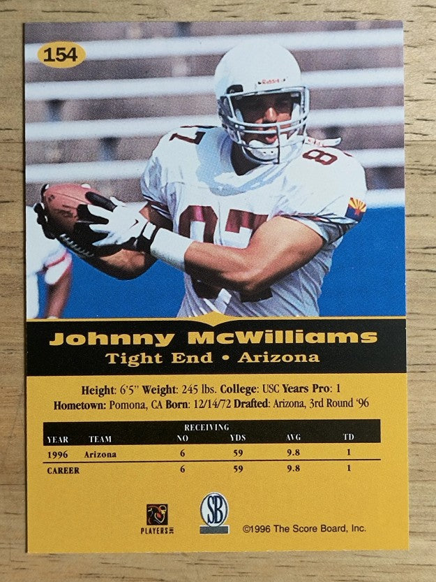 1996-97 Score Board All Sport PPF Gold #154 Johnny McWilliams