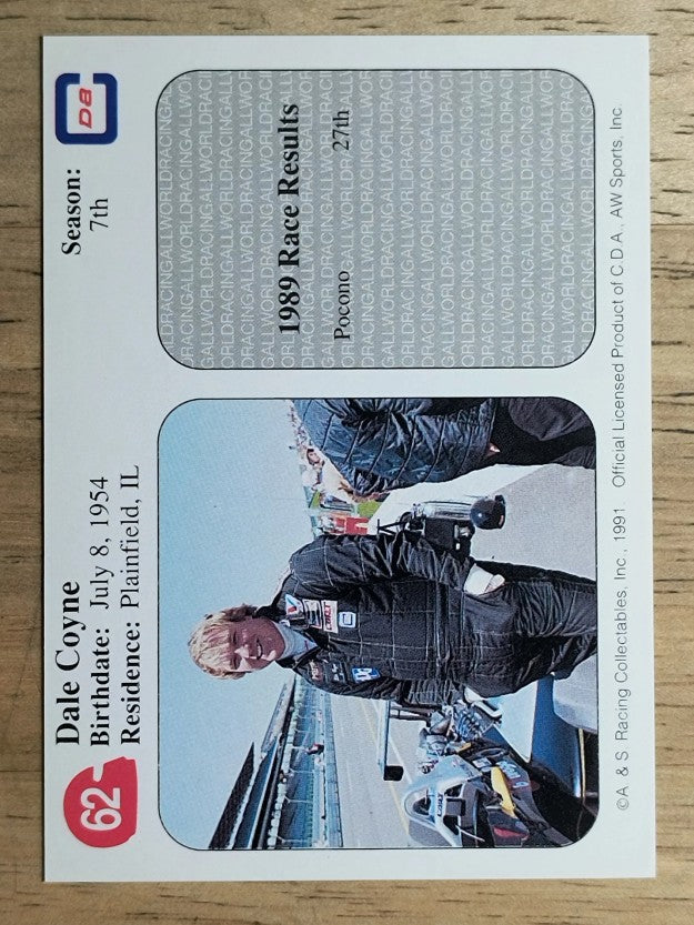 1991 All World Indy #62 Dale Coyne