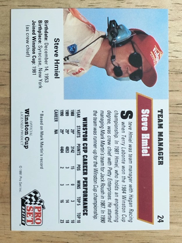1991 Pro Set #24 Steve Hmiel