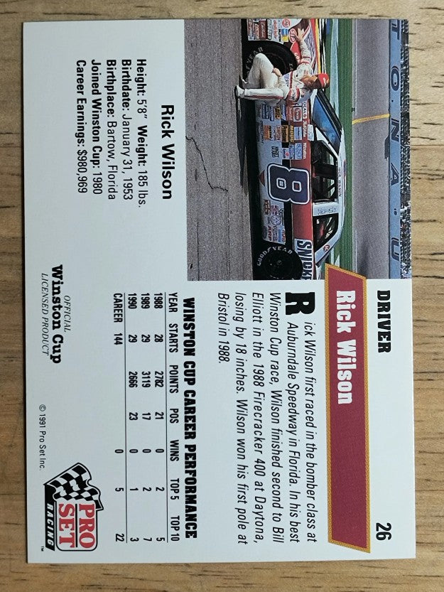 1991 Pro Set #26 Rick Wilson