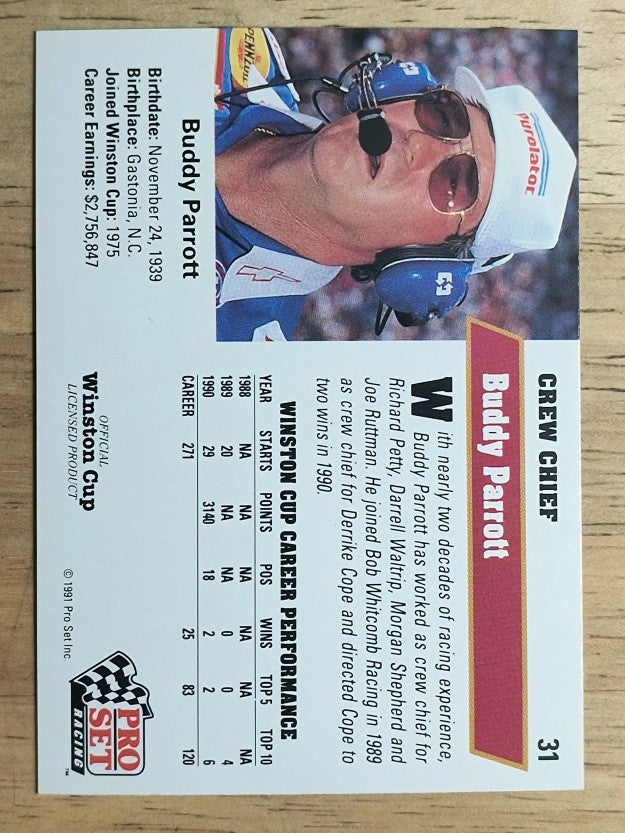 1991 Pro Set #31 Buddy Parrott