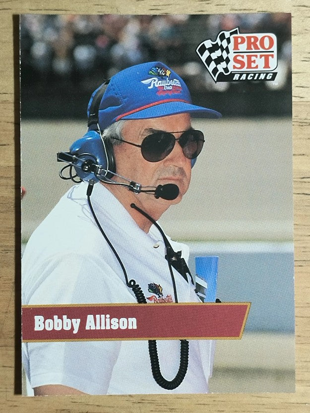 1991 Pro Set #38A Bobby Allison ERR/text mentions son-in-law