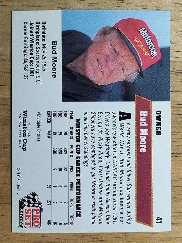 1991 Pro Set #41 Walter Bud Moore