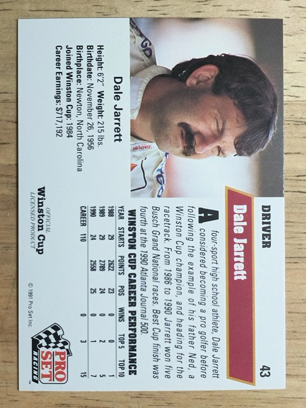 1991 Pro Set #43 Dale Jarrett