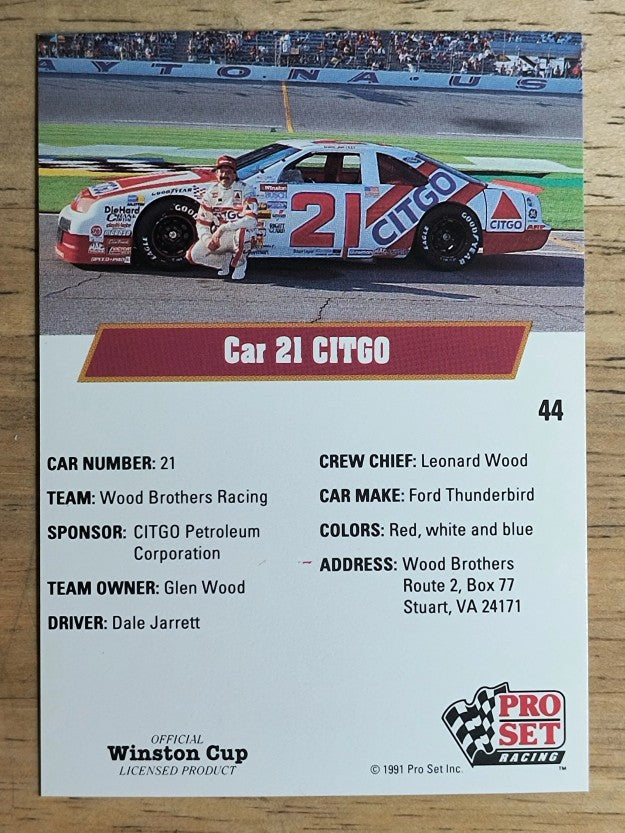 1991 Pro Set #44 Dale Jarrett's Car