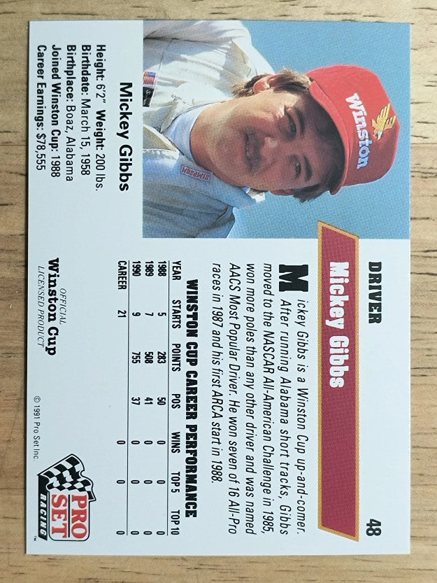 1991 Pro Set #48 Mickey Gibbs
