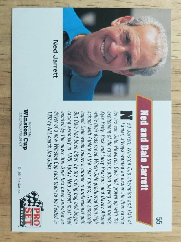 1991 Pro Set #55 Ned Jarrett/Dale Jarrett
