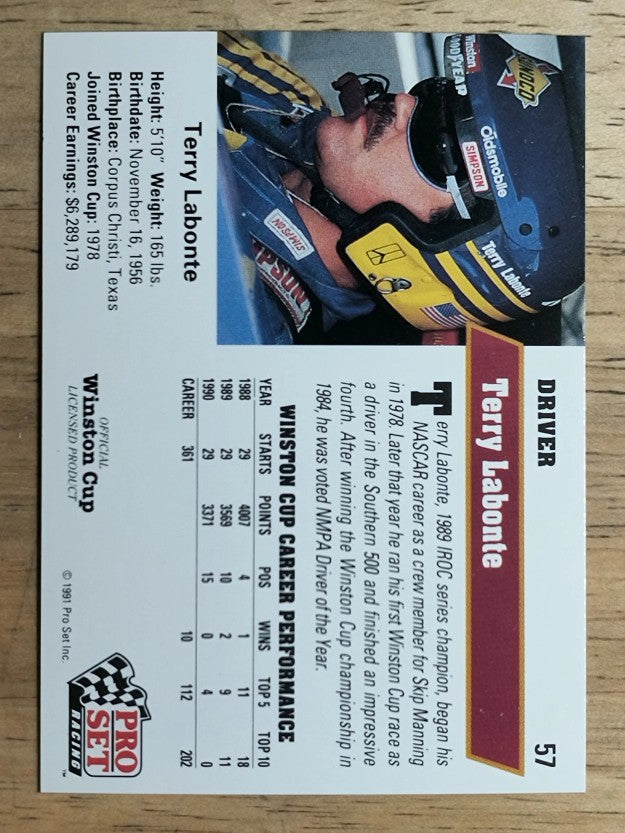 1991 Pro Set #57 Terry Labonte