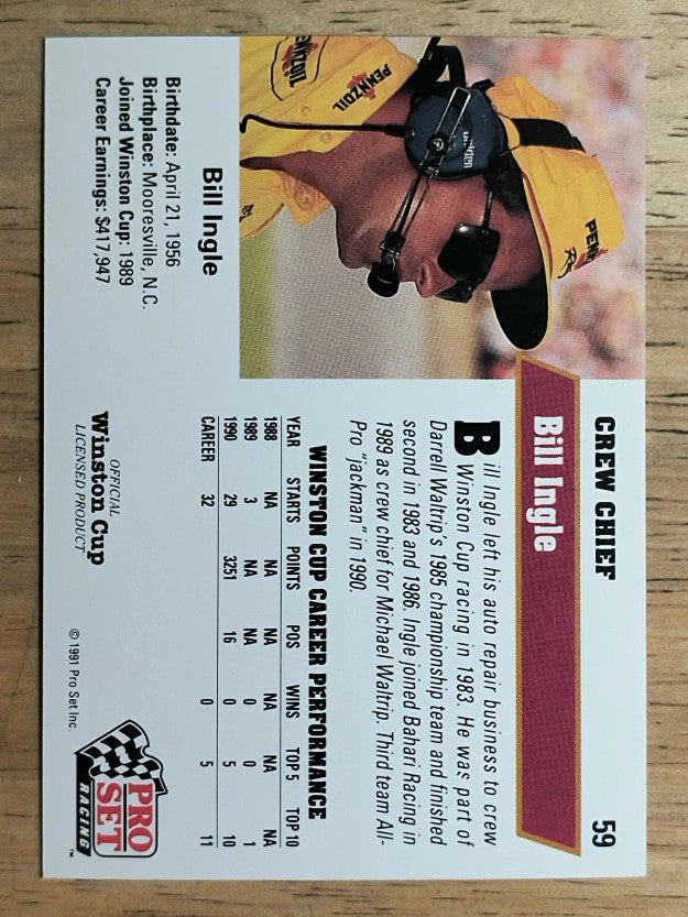 1991 Pro Set #59 Bill Ingle