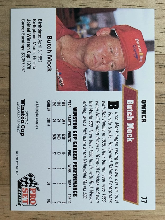 1991 Pro Set #77 Butch Mock