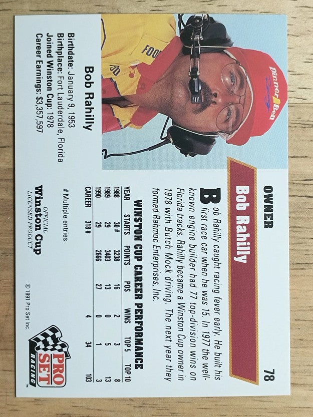 1991 Pro Set #78 Bob Rahilly