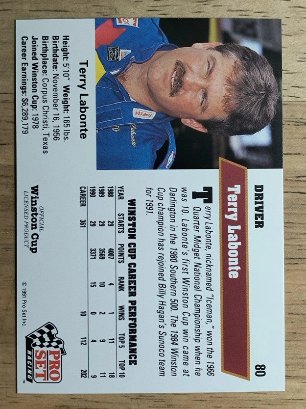1991 Pro Set #80 Terry Labonte