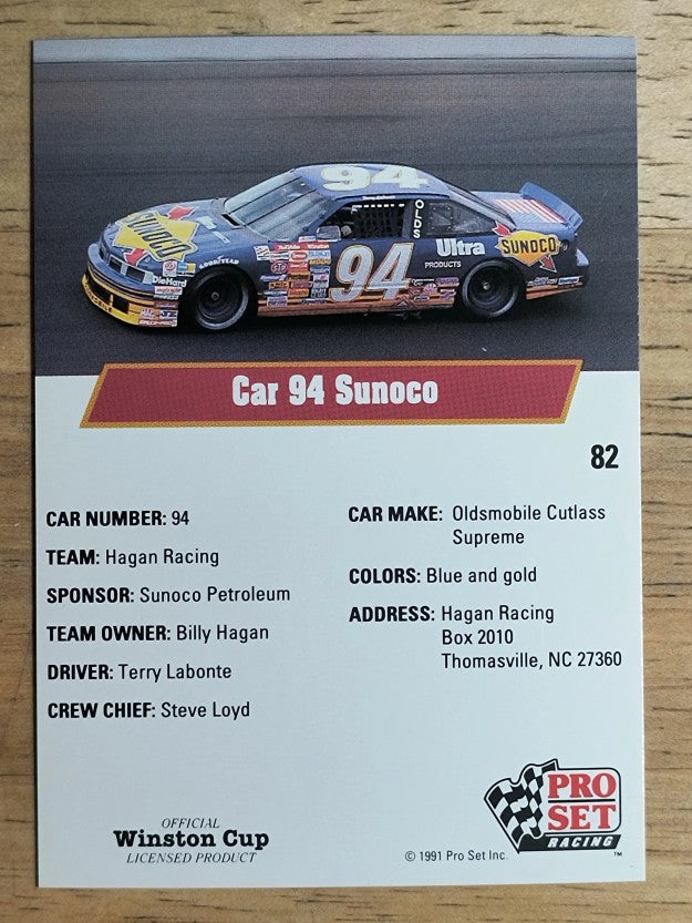 1991 Pro Set #82 Terry Labonte's Car