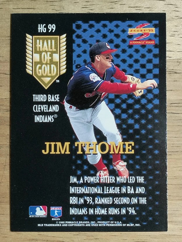 1995 Score Hall of Gold #HG99 Jim Thome