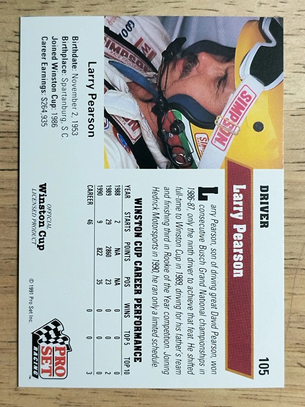 1991 Pro Set #105 Larry Pearson