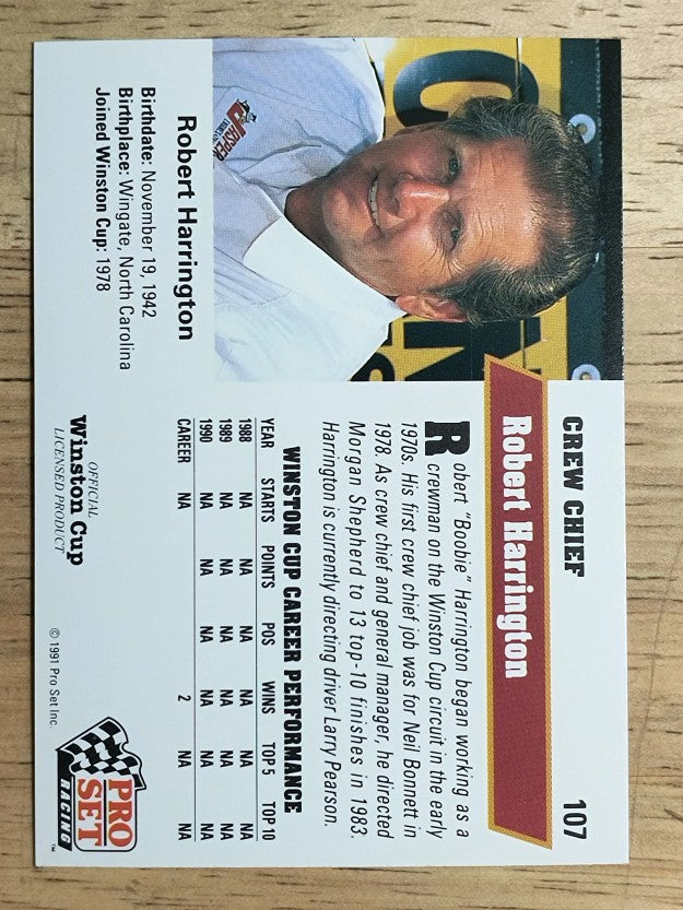 1991 Pro Set #107 Robert Harrington RC