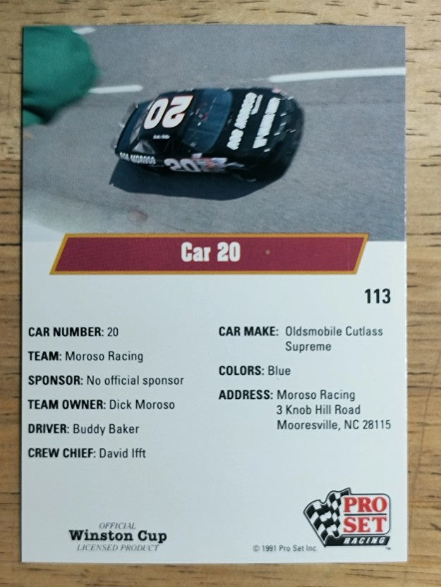 1991 Pro Set #113 Dick Moroso/David Ifft