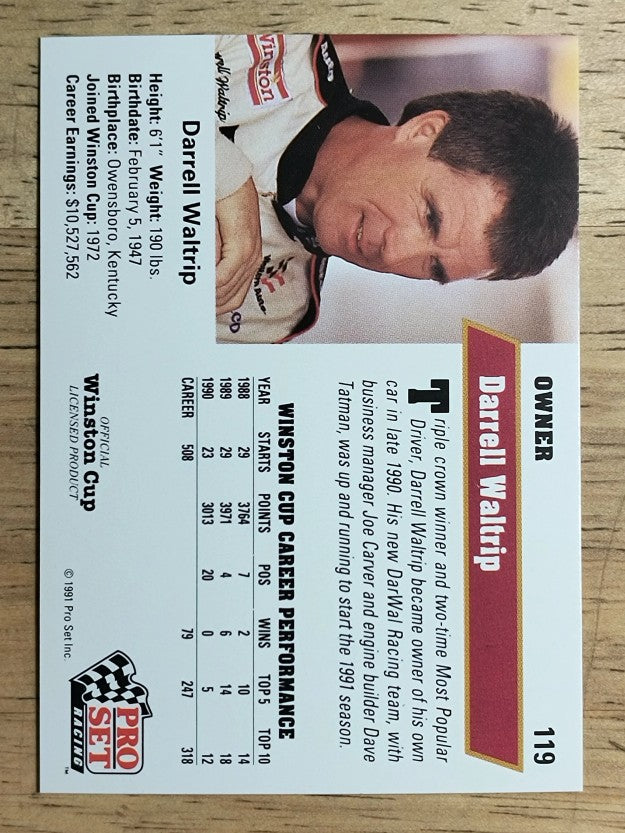 1991 Pro Set #119 Darrell Waltrip's Car
