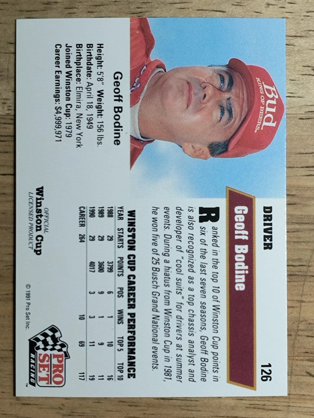 1991 Pro Set #126 Geoff Bodine