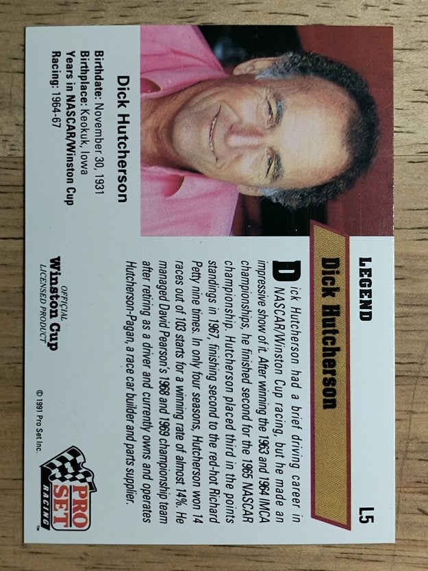 1991 Pro Set Legends #L5 Dick Hutcherson