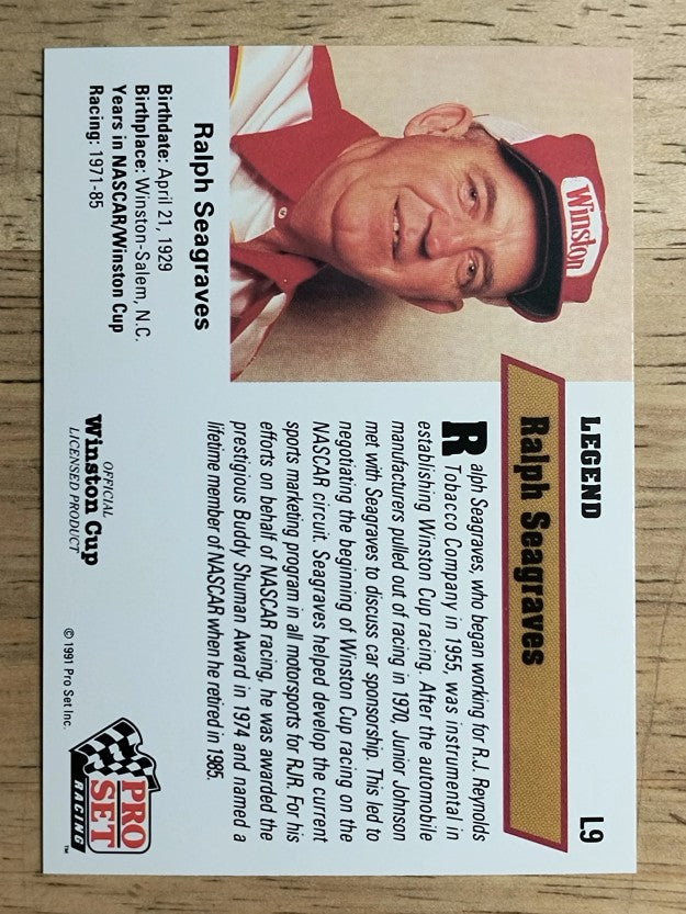 1991 Pro Set Legends #L9 Ralph Seagraves