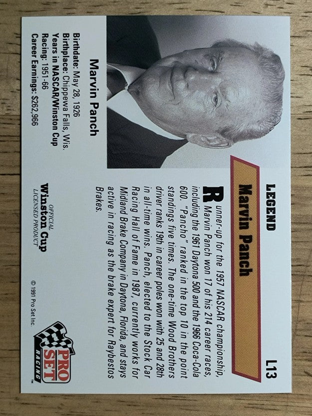 1991 Pro Set Legends #L13 Marvin Panch