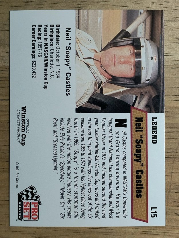 1991 Pro Set Legends #L15 Neil Castles (Soapy)