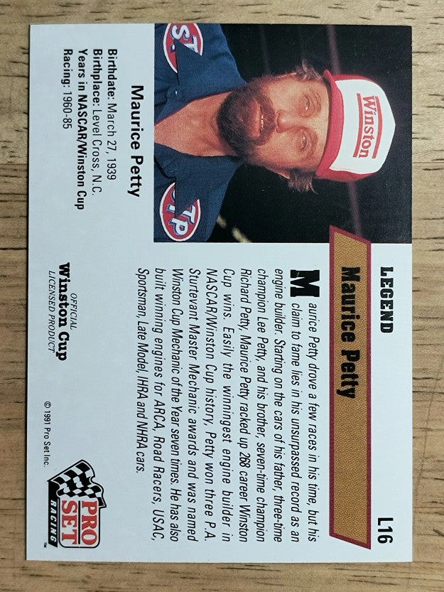 1991 Pro Set Legends #L16 Maurice Petty