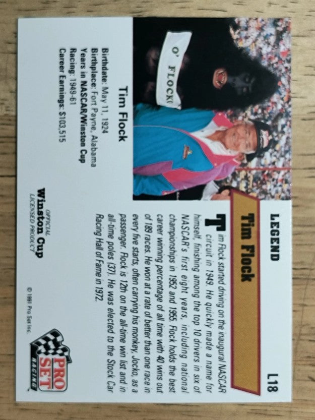 1991 Pro Set Legends #L18 Tim Flock