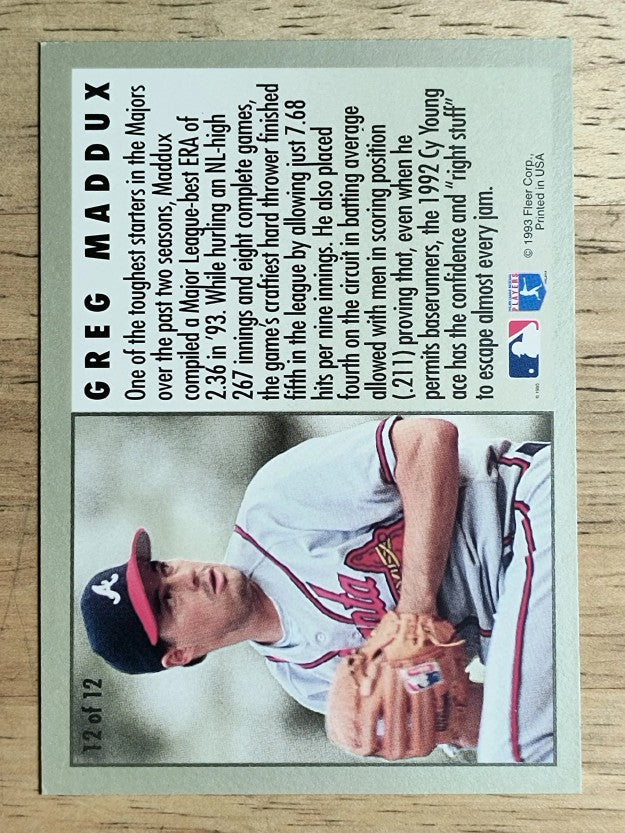 1994 Fleer League Leaders #12 Greg Maddux