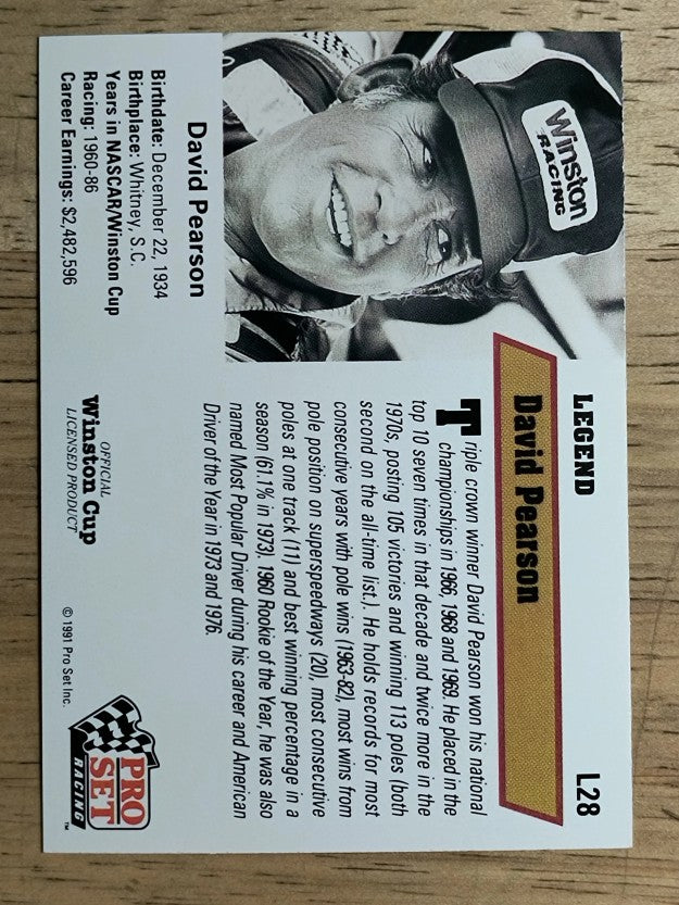 1991 Pro Set Legends #L28 David Pearson