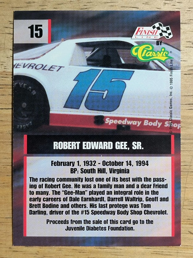 1995 Finish Line #15 Robert Gee