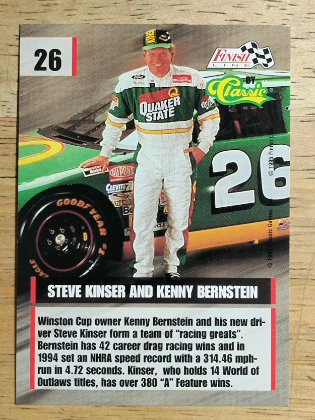 1995 Finish Line #26 Steve Kinser/Kenny Bernstein
