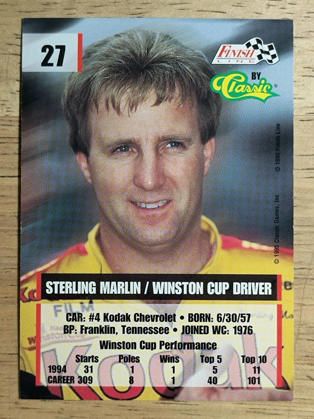 1995 Finish Line #27 Sterling Marlin