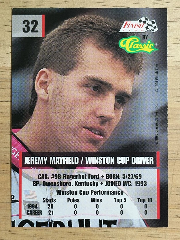1995 Finish Line #32 Jeremy Mayfield
