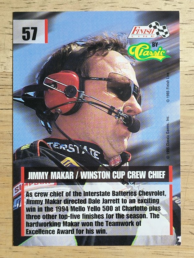 1995 Finish Line #57 Jimmy Makar