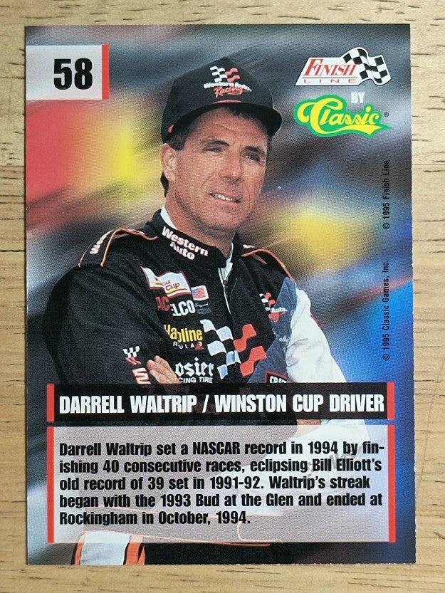 1995 Finish Line #58 Darrell Waltrip