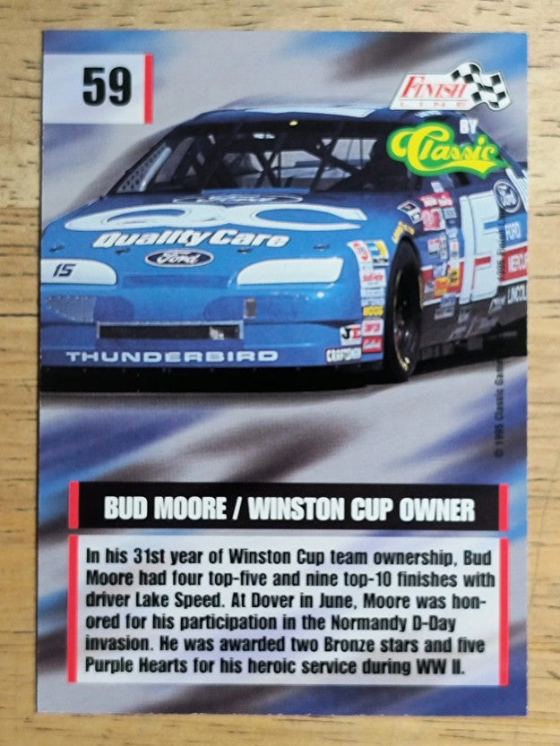 1995 Finish Line #59 Walter Bud Moore